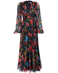 Sofia Tsereteli - Evening Dress In Silk Chiffon - Lyst