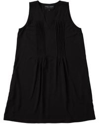 Lindsay Nicholas New York Pin-tuck Dress In Black Recycled Poly