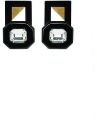 Gissa Bicalho - Handmade Acrylic Earring P Deco Octogonal Cut Stone Clay - Lyst