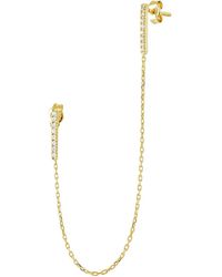 Spero London - Chained Bar Chain Earring Sterling - Lyst