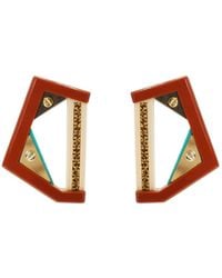 Gissa Bicalho - Acrylic Handmade Earring Faceted Cinnamon - Lyst