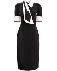 Julia Allert - Formal Fitted Dress With Collar - Lyst