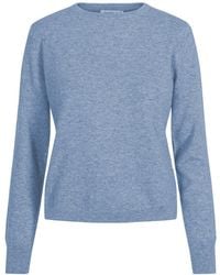 tirillm - Sasha Basic Cashmere Pullover With Round Neck, Light Denim Melange - Lyst