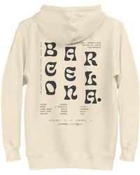 Anchor and Crew - Neutrals Bone Gustatory Barcelona Coffee Scene Cotton Blend Embroidered Hoodie - Lyst
