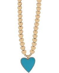 Ebru Jewelry - Calmness Heart Pendant Heart Beaded Necklace - Lyst
