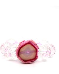 Shar Oke - Clear Quartz & Agate Bracelet - Lyst