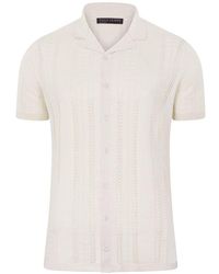 Paul James Knitwear - Ultra Fine Cotton Santiago Open Knit Cuban Collar Shirt - Lyst