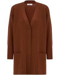 Peraluna - Nicola V-Neck Long Knit Cardigan - Lyst