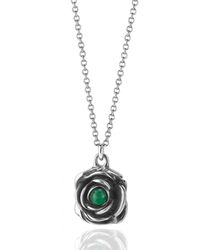 Unaloe - Emerald Rose Necklace - Lyst