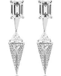 SALLY SKOUFIS - Urge Earrings With Made Cz Diamond Stimulant - Lyst