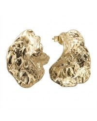 Mercela - Sculptural Organic Plated Stud Earrings – Inspired By Ancient Jewelry Forms - Lyst