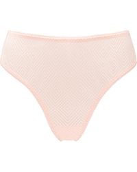 Nudea - The Sheer Deco High Leg Brief - Lyst