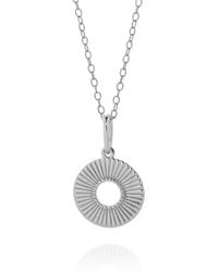 Nellou Jewellery - Solar Circle Necklace Sterling - Lyst