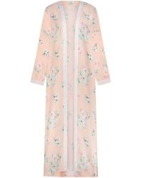 DHARA SHETH DUBAI - Floral Reverie Silk Kimono Robe - Lyst
