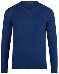 Paul James Knitwear - Extra Fine Merino Wool Chester V-Neck Jumper - Lyst