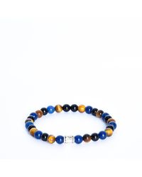 Addicted - Relax Sterling Bracelet With Tiger's Eye Agate & Mashan Jade - Lyst