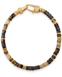 Nialaya - Tiger Eye Heishi Bracelet - Lyst