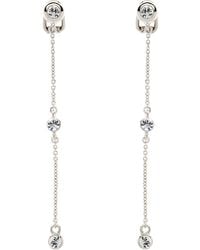Emma Holland Jewellery - Platinum Crystal Droplet Clip Earrings - Lyst