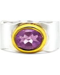 GEM BAZAAR - Amethyst Band Ring - Lyst