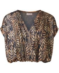 Traffic People - A Little Breeze Animal Print Whispers Cropped Top - Lyst