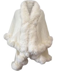Saachi - Layered Faux Fur Cape Kimono - Lyst