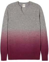 Salts Cashmere - Ombre Split Crew Neck Sweater - Lyst