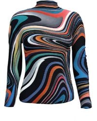 Wild Cosmos - Emily Oil Paint Honeycomb Texture Top - Lyst