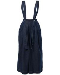 Metamorph - Full-Length Wide-Leg Dark Denim Pants - Lyst