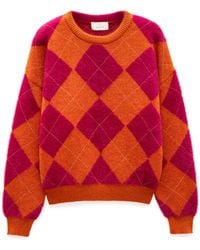 Peraluna - Yurika Diamond Pattern Knit Jumper - Lyst