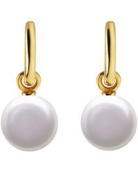 Ora Pearls - Aetia Coin Pearl Hoop Earrings - Lyst