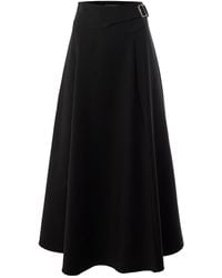 Exquise - Sol Flared Midi Sol Skirt – - Lyst