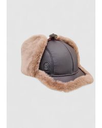 Mister Miller - Master Hatter - Neutrals Fisken's Reversible Shearling Trapper Hat - Lyst