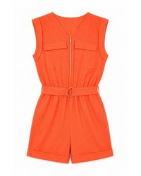 Yumi' - Utility Style Playsuit - Lyst