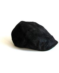 Dasmarca Hats - Alex Carbon Suede Leather Cap For - Lyst