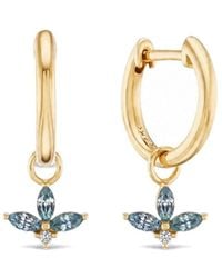 Talismania Jewelry - Vesper Montana Sapphire & Diamond Huggie Earring Set - Lyst