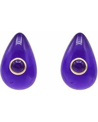 Michael Nash Jewelry - Rosamund Amethyst Resin Pierced Earrings - Lyst