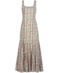 Rose & Nancy - Annie Fit & Flare Hand Embellished Fruit Floral Print Maxi Dress - Lyst
