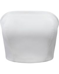 Riviera Soirée - Olivia Satin Strapless Top - Lyst