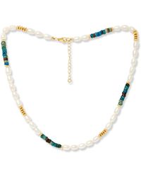 Pearls of the Orient Online - Nova Oval Cultured Freshwater Pearl Necklace With Jasper & Beads - Lyst