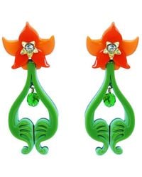 Gissa Bicalho - Handmade Acrylic Earring Iris Living Coral - Lyst