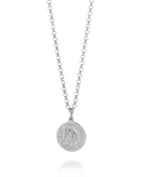 Nellou Jewellery - Saint Christopher Necklace Sterling - Lyst