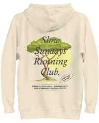 Anchor and Crew - Neutrals Bone Savannah Slow Sundays Running Club Cotton Blend Hoodie - Lyst