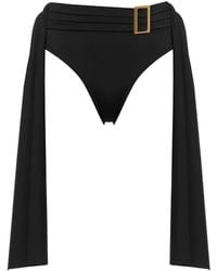 ANTONINIAS - Amaze High Waisted Swimwear Bottom With Decorative Belt And Golden Buckle - Lyst