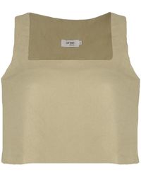 Larsen and Co - Neutrals Pure Linen Palma Top In Natural - Lyst