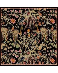 Silk and Bears - Phoenix Garden Wool Silk Scarf – Floral Wrap, Hand-Rolled Hem, Winter Gift - Lyst