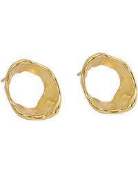 Janus Edinburgh - Findhorn Vermeil Sterling Textured Circle Whirlpool Earrings - Lyst
