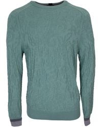 lords of harlech - Colin Jacquard Merino Paisley Sweater In Mint - Lyst