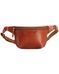 VIDA VIDA - Structured Tan Leather Sling Bum Bag - Lyst
