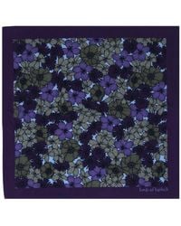 lords of harlech - Reversible Merino Wool Silk Pocket Square - Lyst