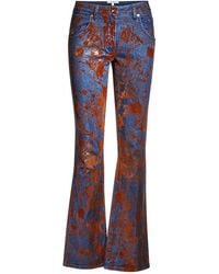 Maison sél - Denim Flocked Low-Rise Jeans – - Lyst